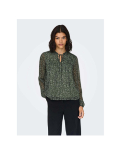 Blouse isabella col v vert femme - Jacqueline De Yong