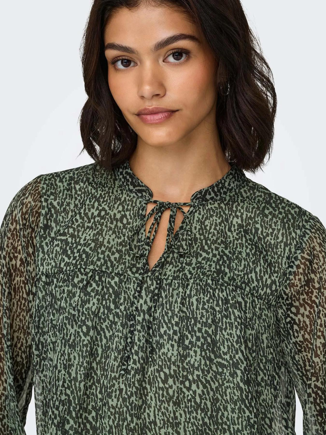 Blouse isabella col v vert femme - Jacqueline De Yong