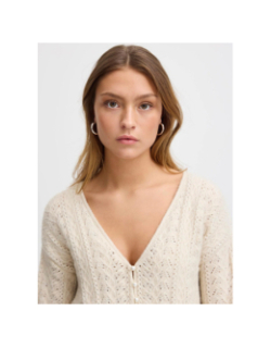 Gilet cardigan ihliyanna blanc femme - Ichi