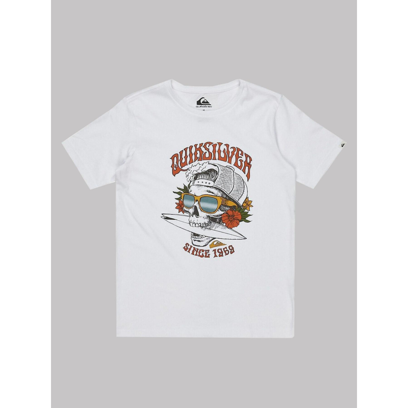 T-shirt à manches courtes skull surf blanc homme - Quiksilver