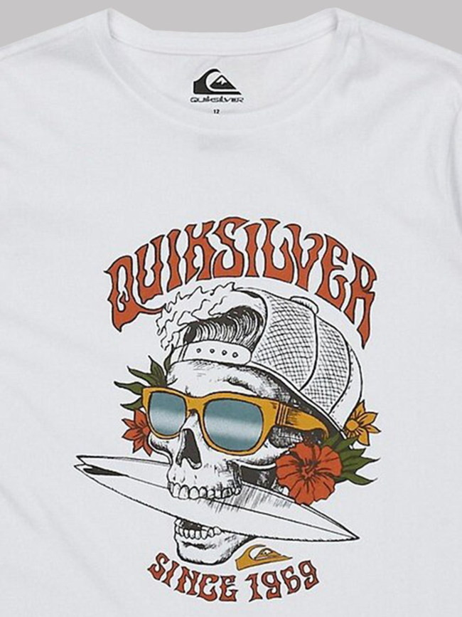 T-shirt à manches courtes skull surf blanc homme - Quiksilver