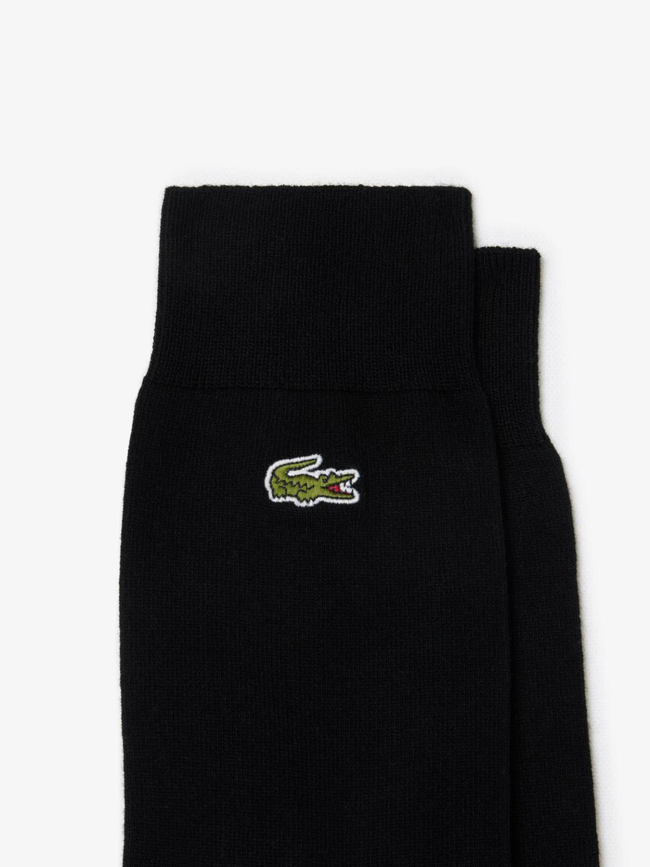 Lot 2 paires de chaussettes hautes unies noir - Lacoste