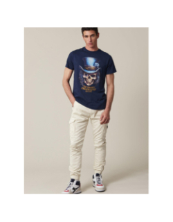 T-shirt dandy squelette bleu marine homme - Deeluxe