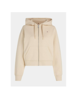 Sweat zippé à capuche reg flag beige homme - Tommy Hilfiger