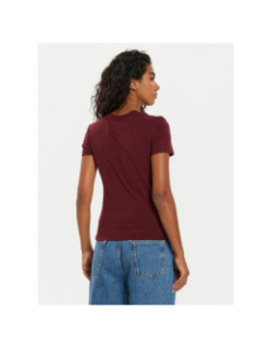 T-shirt slim essential bordeaux femme - Tommy Jeans