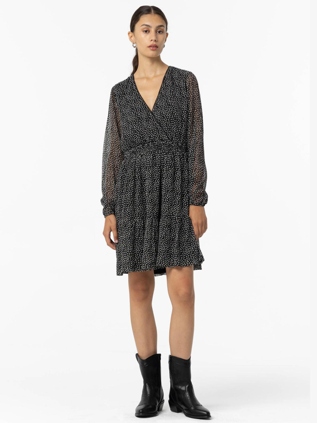 Robe courte à pois fou 4 noir femme - Tiffosi