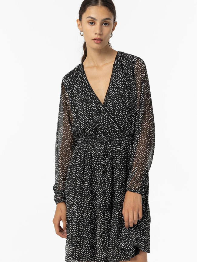 Robe courte à pois fou 4 noir femme - Tiffosi