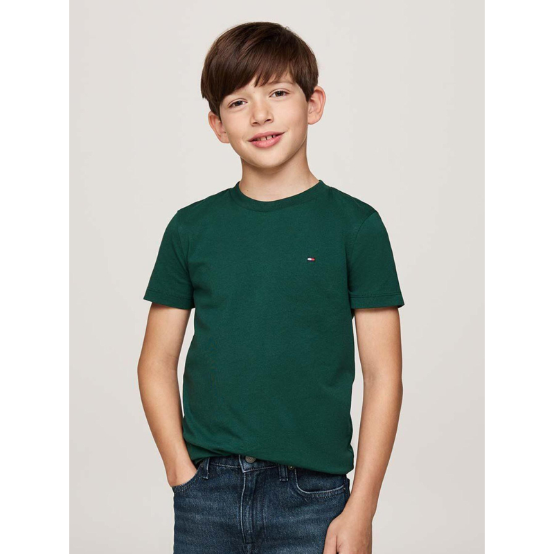 T-shirt essential regular vert garçon - Tommy Hilfiger