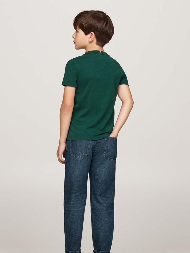 T-shirt essential regular vert garçon - Tommy Hilfiger