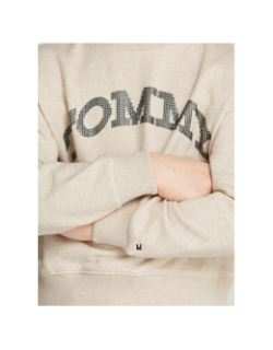 Sweat varsity à logo beige fille - Tommy Hilfiger