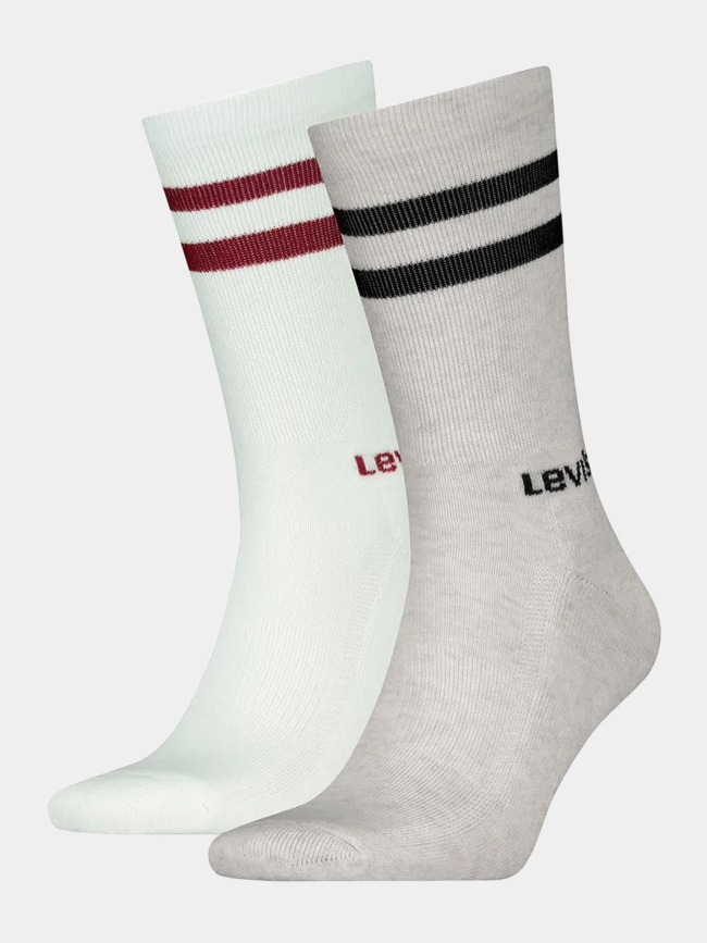 Pack 2 paires de chaussettes sport rayés gris - Levi's