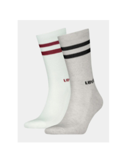 Pack 2 paires de chaussettes sport rayés gris - Levi's