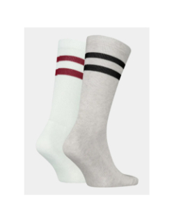 Pack 2 paires de chaussettes sport rayés gris - Levi's