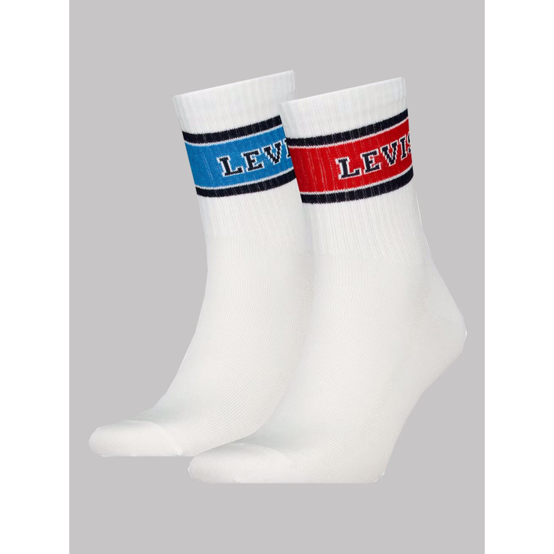 Pack 2 paires de chaussettes sport logo blanc - Levi's