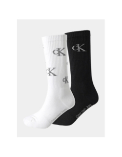 Pack de 2 paires de chaussettes cjk blanc noir - Calvin Klein