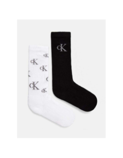 Pack de 2 paires de chaussettes cjk blanc noir - Calvin Klein