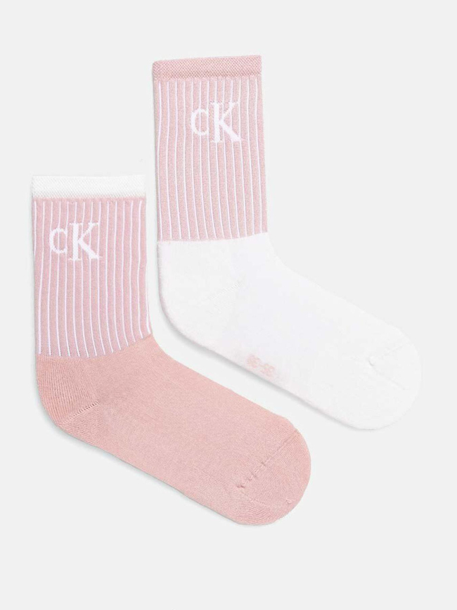 Lot 2 paires de chaussettes glossy rose femme - Calvin Klein