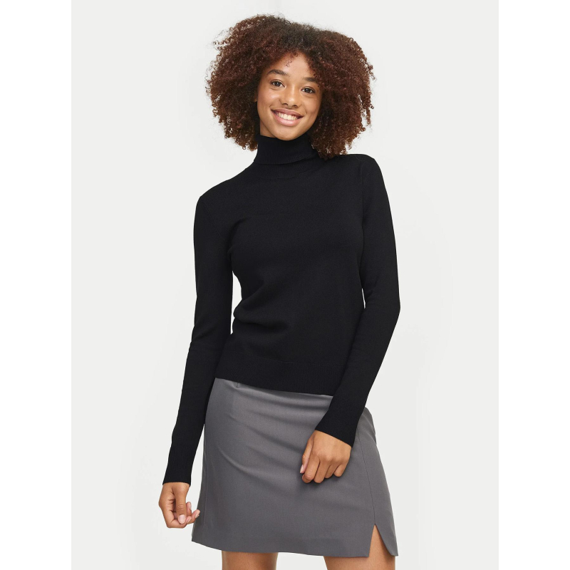 Pull col roulé fin jxada noir femme - JJXX