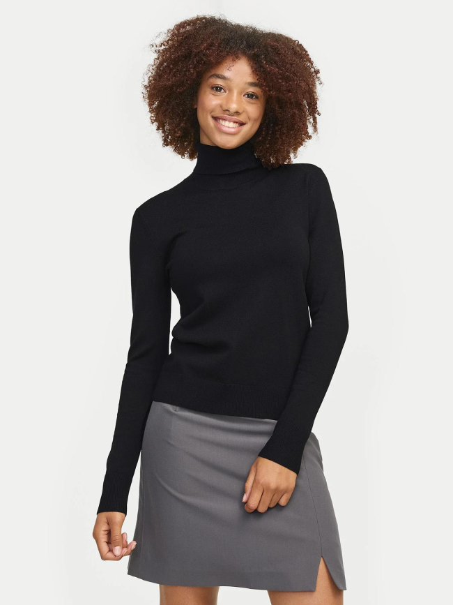 Pull col roule fin jxada noir femme JJXX wimod