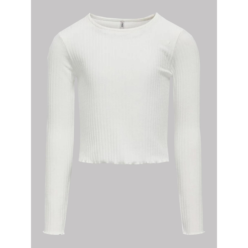 Crop top manches longues nella blanc fille - Only