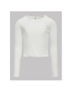 Crop top manches longues nella blanc fille - Only