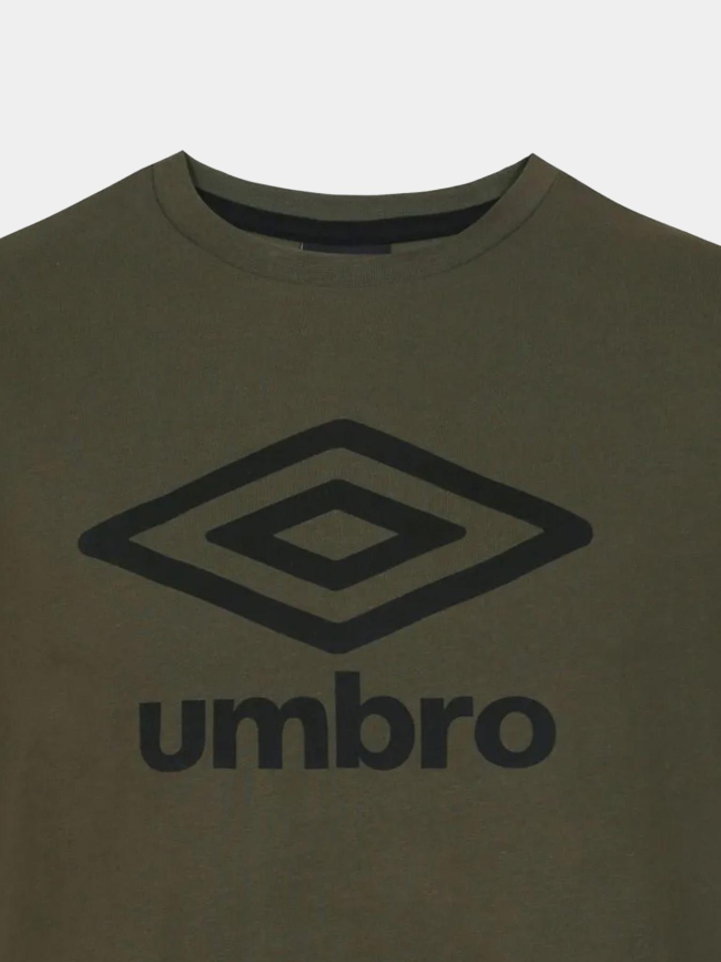 T-shirt à manches courtes logo noir kaki homme - Umbro