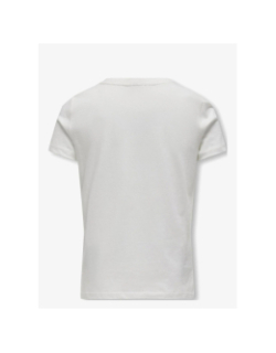 T-shirt col rond kogemma regular blanc fille - Only