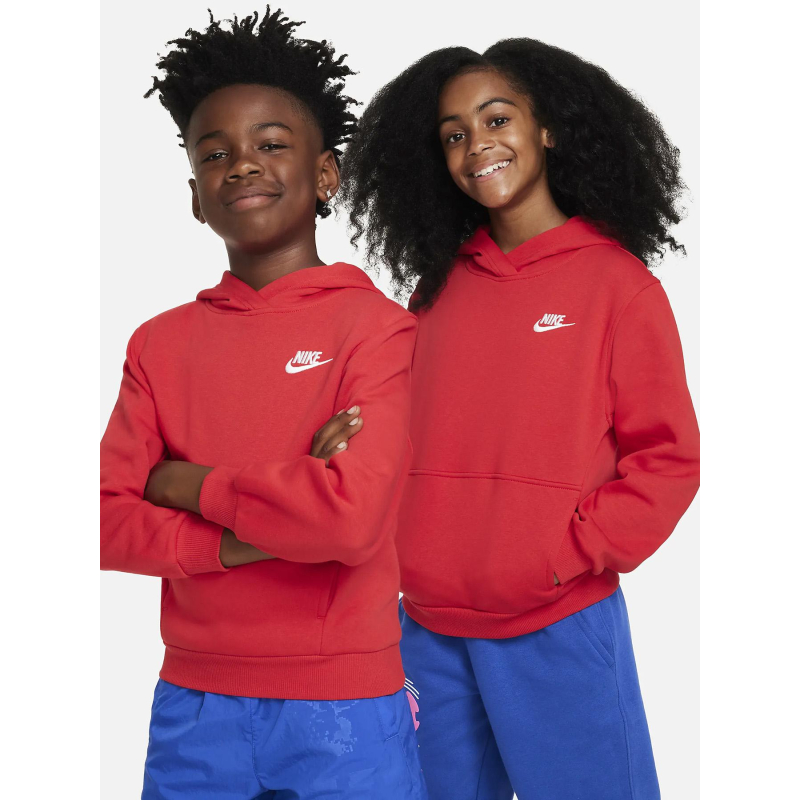 Sweat à capuche nsw club fleece rouge enfant - Nike