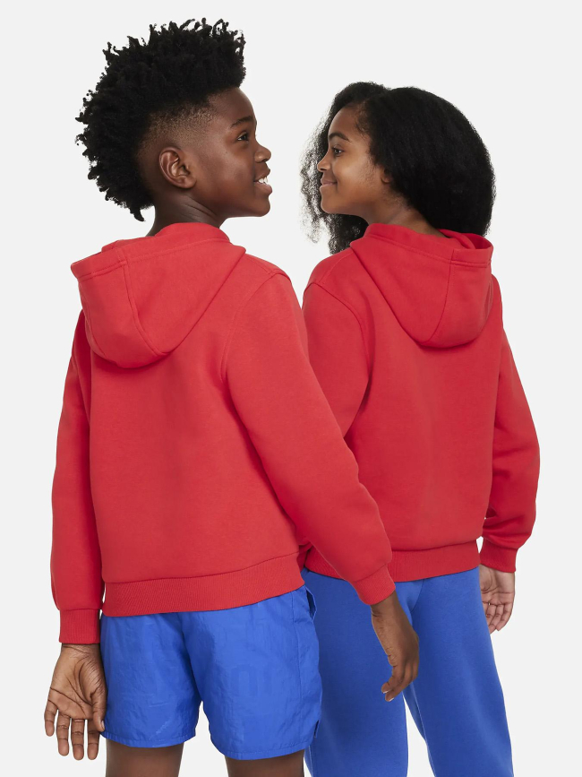 Sweat à capuche nsw club fleece rouge enfant - Nike