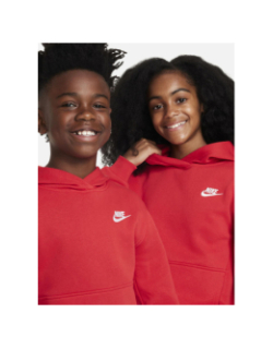 Sweat à capuche nsw club fleece rouge enfant - Nike