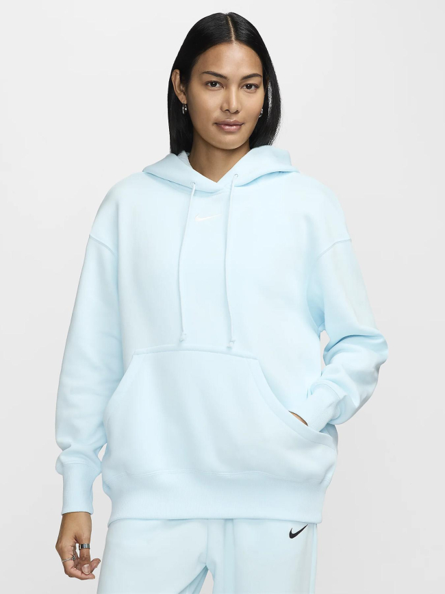 Sweat a capuche nsw phoenix fleece bleu ciel femme Nike wimod