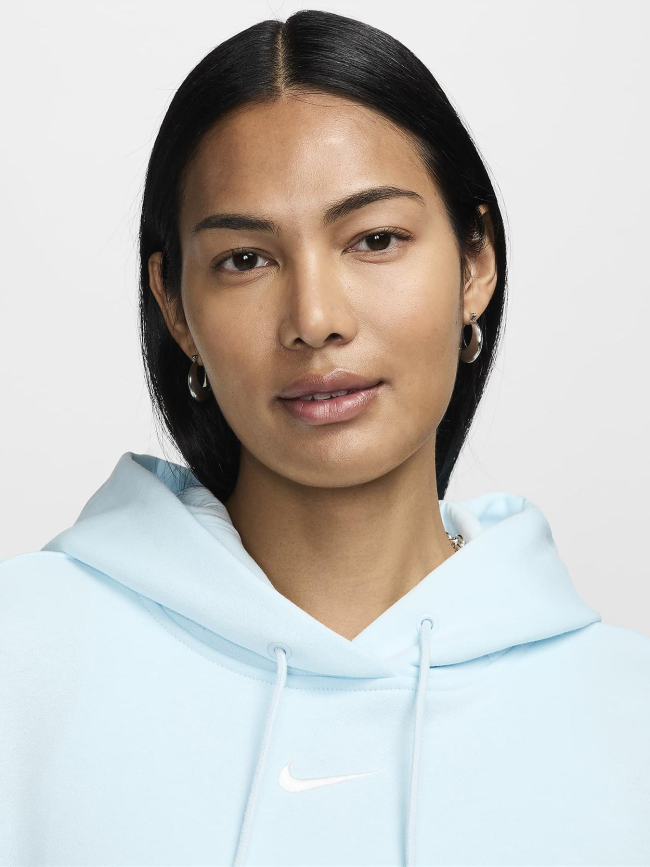 Sweat a capuche nsw phoenix fleece bleu ciel femme Nike wimod