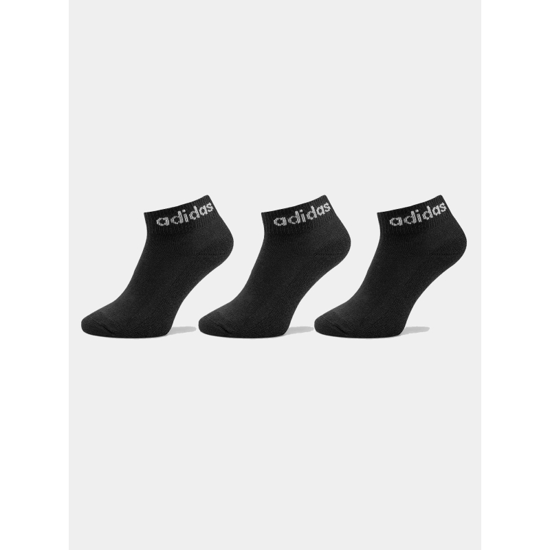 Pack 3 paires de chaussettes ankle linear noir - Adidas