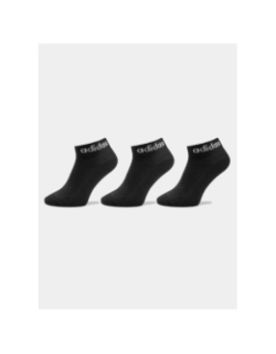 Pack 3 paires de chaussettes ankle linear noir - Adidas