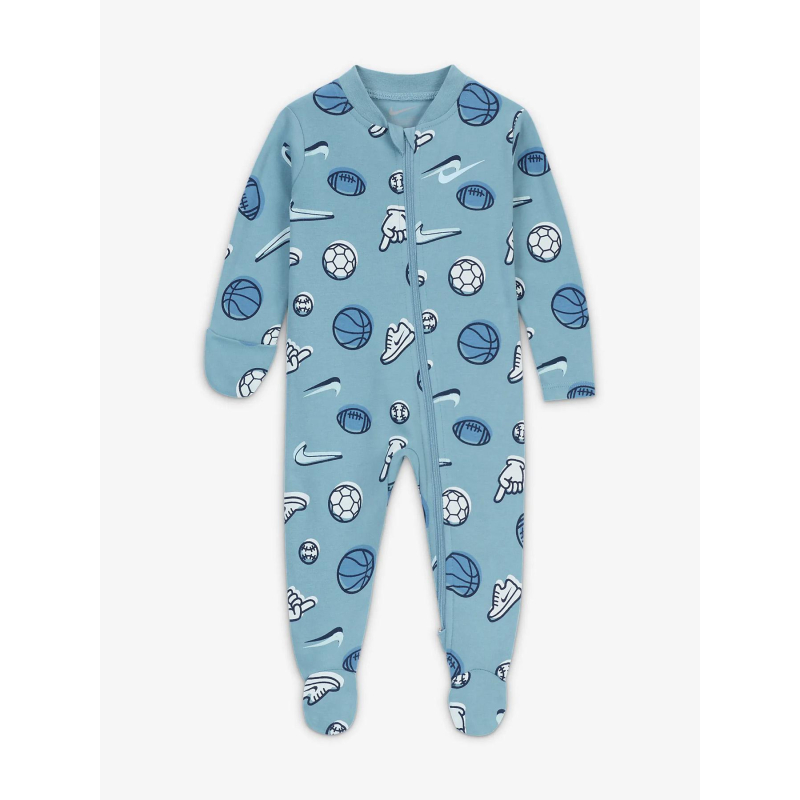 Grenouillère nkn footed coverall bleu bébé - Nike