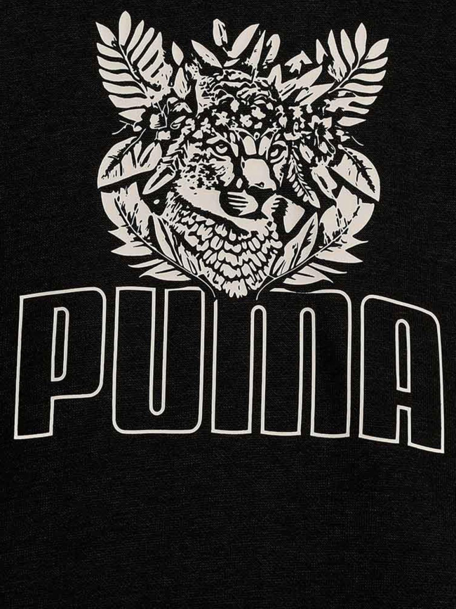 Sweat à capuche ess+ tropi noir fille - Puma