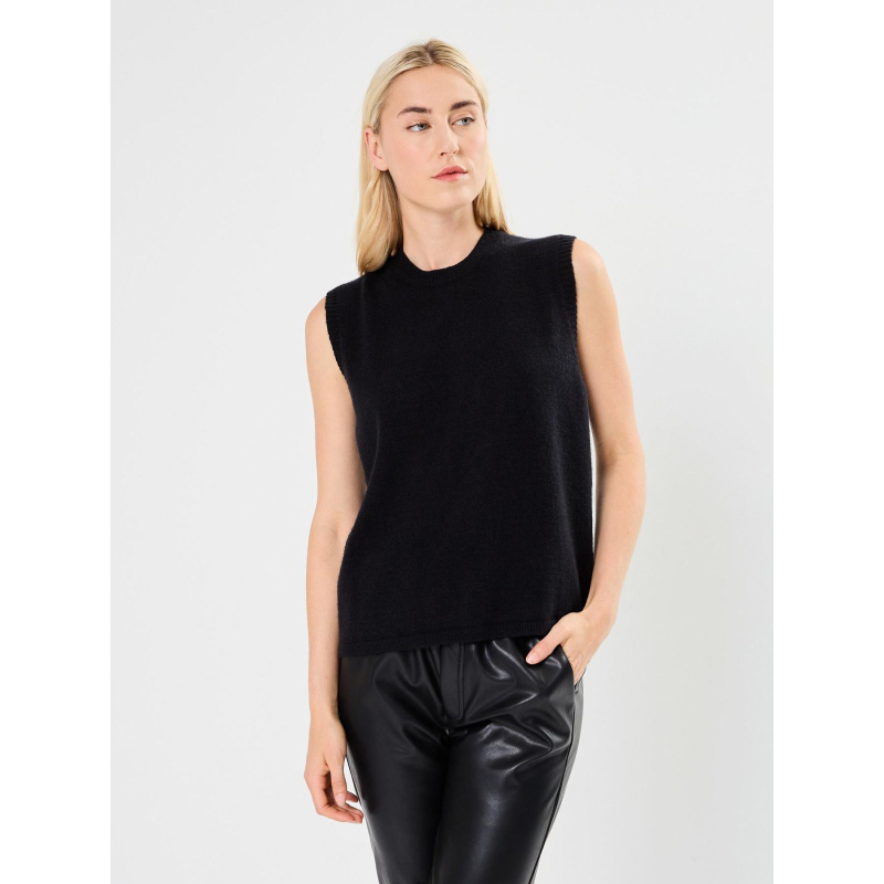 Pull sans manche dos nu noir femme - Molly Bracken