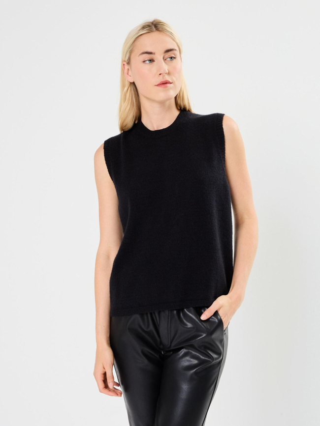 Pull sans manche dos nu noir femme - Molly Bracken