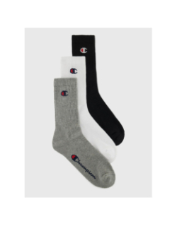 Pack 3 paires crew socks gris - Champion