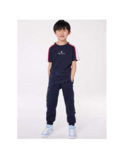 Jogging rib cuff pants logo bleu marine garçon - Champion