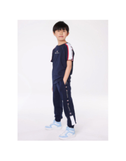 Jogging rib cuff pants logo bleu marine garçon - Champion