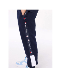 Jogging rib cuff pants logo bleu marine garçon - Champion