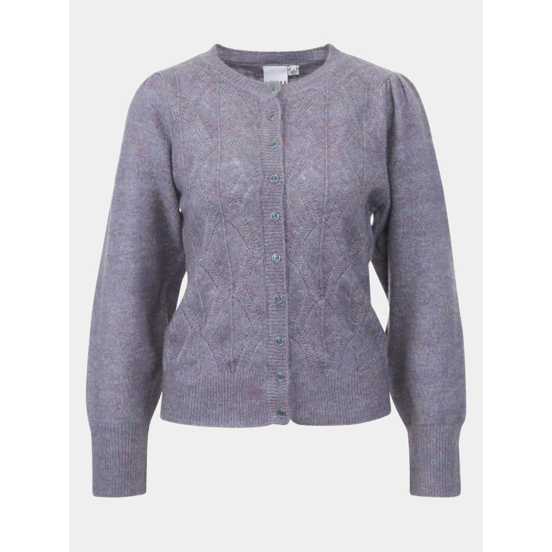 Gilet cardigan allia bleu femme - Ichi