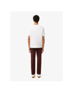 Pantalon chino slim fit coton stretch bordeaux homme - Lacoste