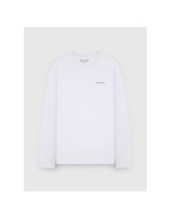 T-shirt manches longues uni logo blanc homme - Teddy Smith