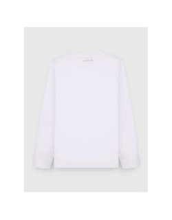 T-shirt manches longues uni logo blanc homme - Teddy Smith