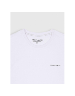 T-shirt manches longues uni logo blanc homme - Teddy Smith