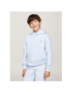 Sweat à capuche logo brodé bleu ciel enfant - Tommy hilfiger