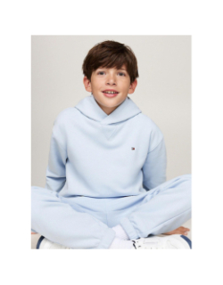 Sweat à capuche logo brodé bleu ciel enfant - Tommy hilfiger