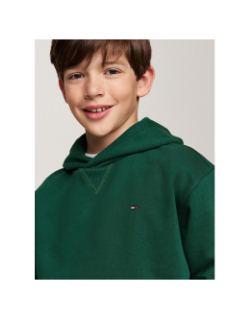 Sweat à capuche logo brodé vert enfant - Tommy hilfiger